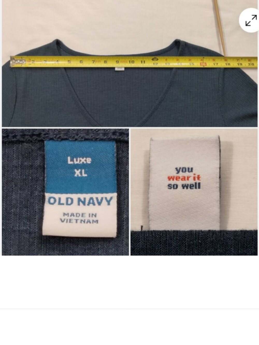 OLD NAVY Luxe T-shirt Tee Top 7004E2M - Picture 5 of 8